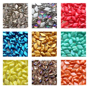 Matubo Gemduo™ Pressed Beads Czech Glass 8x5mm Size 8g Tube mehr Farben - Picture 1 of 51