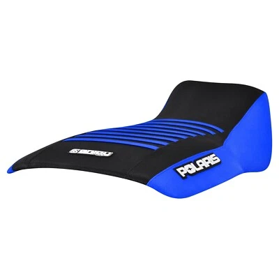 Cubierta de asiento Polaris Sportsman 400 500 Magnum 325 500 TM AZUL/NEGRO/TM LOGOTIPO AZUL #350 Foto 1 de 4