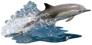 Jigsaw Puzzle Animal Fish Dolphin Freeform shaped 100 piece NEW 19" x 40" - Picture 1 of 1