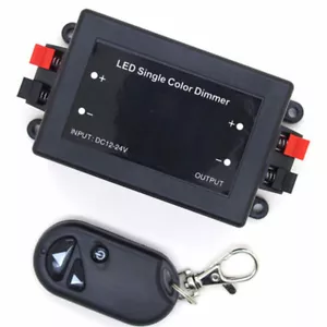 12V 24V Black Wireless RF Remote Controller Dimmer Switch for LED Strip Light - Picture 1 of 7