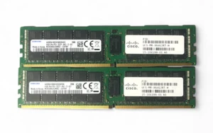 Genuine Samsung 128GB (2x64GB) PC4-2933Y DDR4 2Rx4 Reg ECC RDIMM Server RAM Kit - Picture 1 of 3