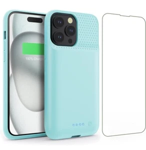 Akku Hülle für iPhone 15 Pro (6,1 Zoll), Echt 7500mAh Ultra Slim Tragbar & 15W - Bild 1 von 7