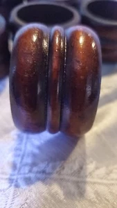 Red Wood Napkin Ring - Picture 1 of 3