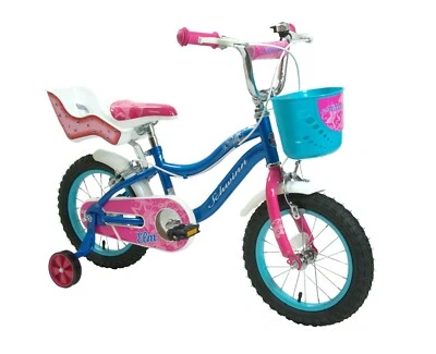 Schwinn 14" Wheel Girls Bike With Stabilisers Dolly Seat Basket Age 4+ Pink Blue - Image 1 of 4