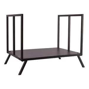 Estante de almacenamiento de troncos Fireside quemador de leña interior soporte de tienda de metal 480 mm negro - Imagen 1 de 7