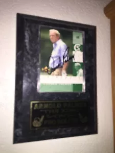 ARNOLD PALMER SIGNED AUTOGRAPHED GOLF PGA TRADING CARD PLAQUE MASTER'S CHAMP - Picture 1 of 3