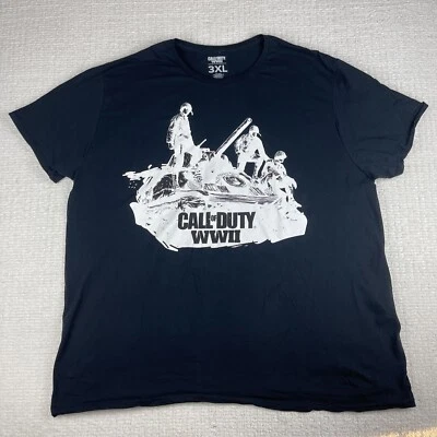 2017 Men's 3XL Call Of Duty WW2 Blue Graphic Video Game Collector T Shirt - Изображение 1 из 4