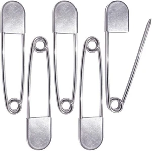 5 Inch Large Safety Pins for Clothes Big Safety Pins Heavy Giant Safety Pin NEW - Picture 1 of 4