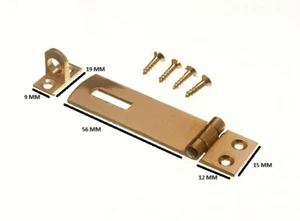 Hasp de seguridad y grapa para cerraduras de almohadilla de latón 63mm + fijaciones - Imagen 1 de 1