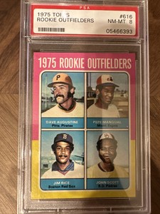 1975 Topps #616 Jim Rice Rookie RC PSA 8 NM-MT Boston Red Sox