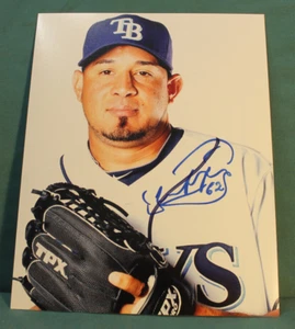 PERALTA, JOEL  2011-2014   TAMPA BAY RAYS   SIGNED BASEBALL PHOTO - Picture 1 of 1