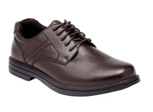 Deer Stags Men's Comfort Nu Yorker Oxford Shoe Memory Foam Sz 12 M Leather Brown - Picture 1 of 7
