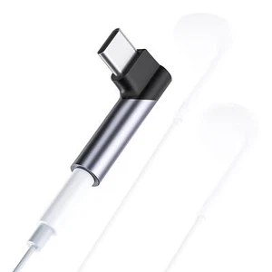 USB C Headphone Adapter Right Angle Type C to 3.5mm Aux Audio Adapter DAC - Photo 1 sur 10