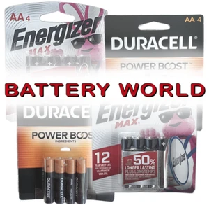 Duracell & Energizer Alkaline Batteries AA & AAA Bundle Long Lasting Battery USA - Picture 1 of 23