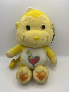 2004 Care Bear Cousins Yellow Playful Heart Monkey Plush 10" Stuffed Toy Collect - Picture 1 of 4