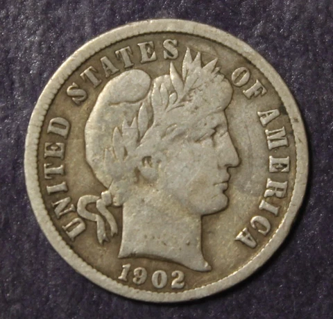 1902 Barber Dime Fine................Lot 8796 Cover