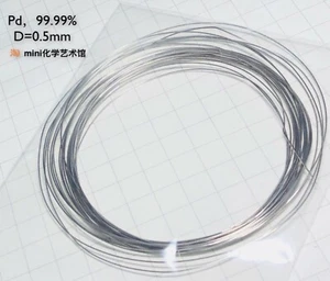 1 PCS 99.95% Pure Palladium Wire Pd Diameter 0.5mm, Length 10mm - Picture 1 of 4