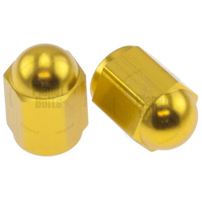 Cubierta de tapa de válvula dorada 2x neumático GSXR 600 750 Ninja R1 R6 tapa hexagonal CNC aluminio Foto 1 de 3