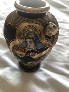 Antique SATSUMA DRAGONWARE VASE Hand Painted MADE IN JAPAN 6”x4” - Picture 1 of 8