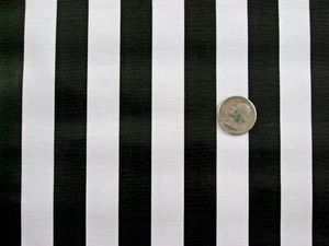 BLACK STRIPE VINYL OILCLOTH TABLECLOTHS DINING KITCHEN PATIO 6 SIZE 48x48-108 - Picture 1 of 3