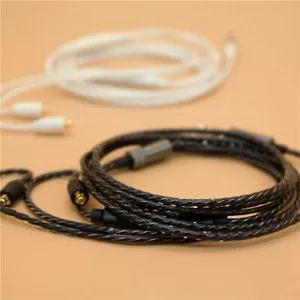 New MMCX Audio Cable Cord For Shure se215/se425/se535 Black W/Mic Volume Contro - Picture 1 of 5
