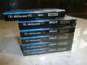 TDK SA90 IEC II / TYPE II HIGH POSITION AUDIO CASSETTE TAPES X 6 NEW SEALED - Picture 1 of 4