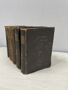 Rare 5 vol. CharlesDickens Works Dated 1885-Bad Condition-From Collectors Estate - Bild 1 von 18