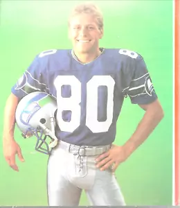 Caja de fútbol americano Steve Largent Wheaties Seattle Seahawks retrato solamente - Imagen 1 de 4