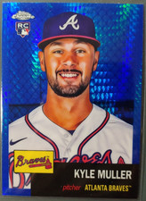 2022 Topps Chrome Platinum Anniv Blue Prism - Kyle Muller - Rookie Card - Braves