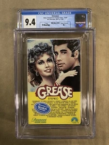 BETAMAX — CGC 9.4 A+ •• GREASE •• First Print Scotch Slipcover, Like VHS - Picture 1 of 4