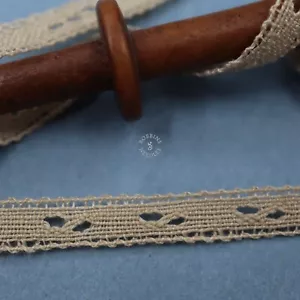 20m Tiny Insertion Lace Border Vintage French Cotton Lace Doll Outfits Miniature - Picture 1 of 6