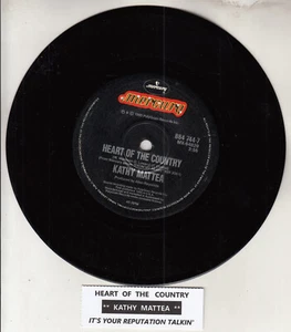 KATHY MATTEA Heart of the country 7" 45 record NEW RARE! + juke box title strip - Picture 1 of 2