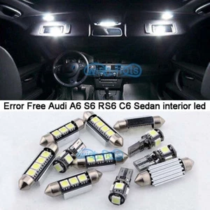 Interior White Canbus LED Light Kit For 2005-2011 Audi A6 S6 RS6 C6 Sedan + Tool - Picture 1 of 7