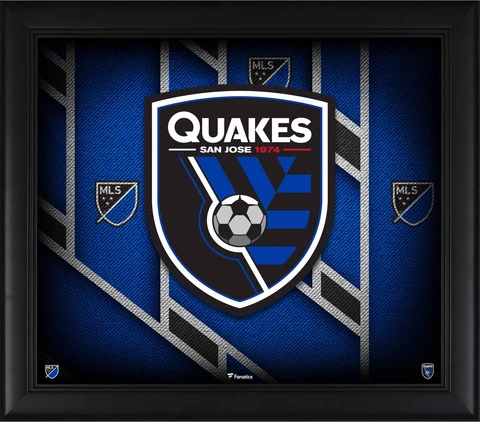 San Jose Earthquakes Framed 15" x 17" Team Threads Collage Cover