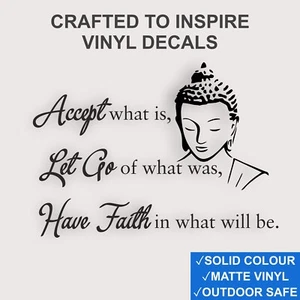 Buddha Vinyl Decal – Zen Spiritual Wall or Car Sticker – UK Made - Picture 1 of 13