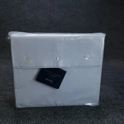 Ralph Lauren Linen Queen Flat Sheet Solid Sky Blue Polo NEW - Image 1 of 4