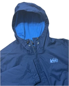 REI Co-op Men’s Groundbreaker 2.0 Rain Jacket Blue Large Waterproof Hiking - Picture 1 of 6