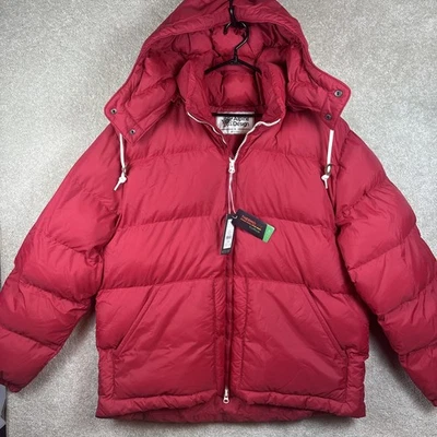 Alpine Design Puffer Jacket Men XL Crimson 1962 Retro Removable Hood $128 NEW - Image 1 of 4