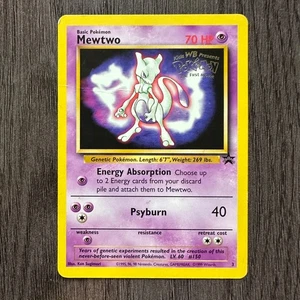 Mewtwo Movie Black Star Promo 3 MP Pokemon Card TCG Vintage WOTC - Picture 1 of 12