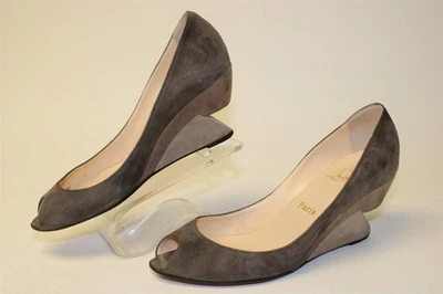 Женские скульптурные туфли-лодочки на танкетке Christian Louboutin 9,5 39,5 итальянского производства с открытым носком - Изображение 1 из 4