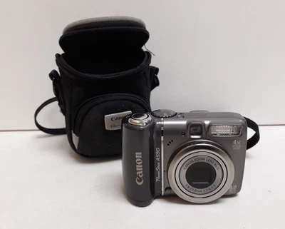 Canon Digital Camera Power Shot A590 IS Image Stabiliser AiAF 4x Zoom 8MP Case - Image 1 of 4