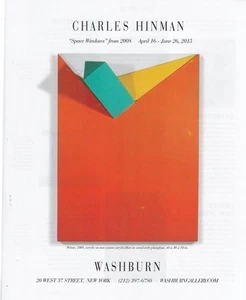 2015 CHARLES HINMAN Space Windows Art Gallery Exhibit Print Ad - Picture 1 of 1