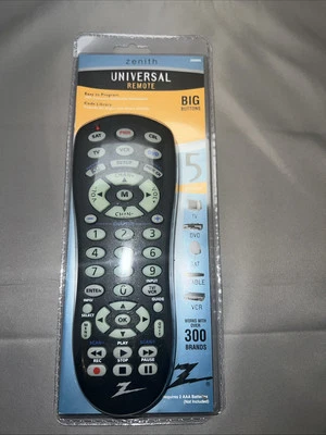 Zenith 5 Device Universal Remote Big Buttons Model ZNBB5-Brand New In Package - Image 1 of 2