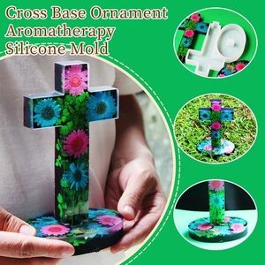 Silicone Mold Vintage Cross Plaster Molds Resin Silicone Molds DIY' T8G8 - Picture 1 of 13