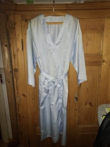 Leichter Kimono Morgenmantel Bademantel Neglige Sommer Damen Hellblau GR.42 - Bild 1 von 4