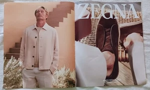 2024 Zegna Men's Shoes Clothing Fashion Ft Mads Mikkelsen 2-Page Print Ad - Picture 1 of 1