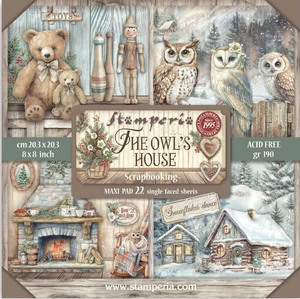 Stamperia THE OWLS HOUSE - MAXI PAD - 22 SHEETS - 8" X 8" - SINGLE SIDED - Picture 1 of 24