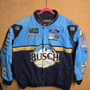 JH Design NASCAR Kevin Harvick Busch Racing Sprint Cup Jacket Vintage Size 4XL - Picture 1 of 7