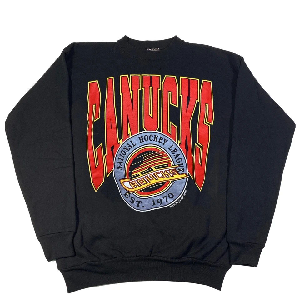 Sudadera De Colección 1990 Vancouver Canucks NHL Hockey Cuello Redondo RM2267 Foto 1 de 1