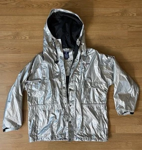 Polo Sport Ralph Lauren argento cromato giacca grande vintage uomo con cappuccio rara anni 90 - Foto 1 di 11